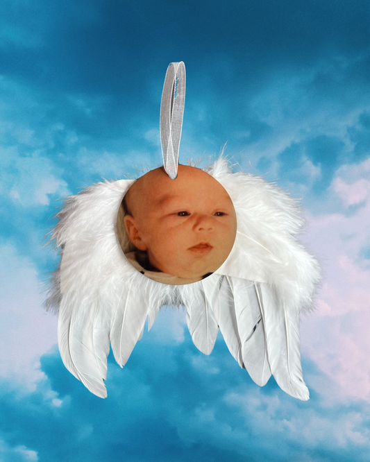 Angel wings Christmas ornament