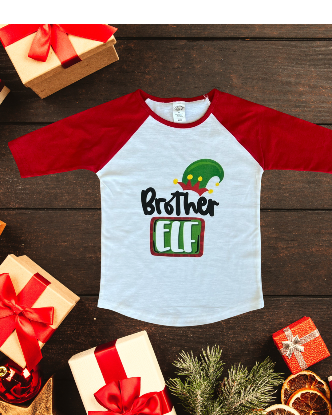 Brother Elf raglan tee