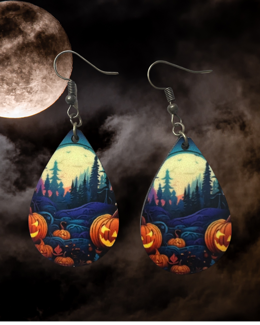 Pumpkin teardrop earrings