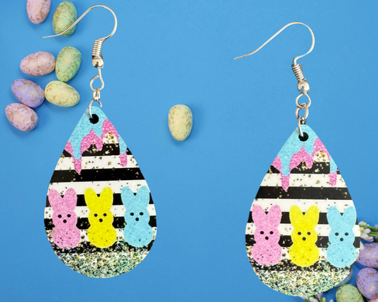 Peeps teardrop earrings