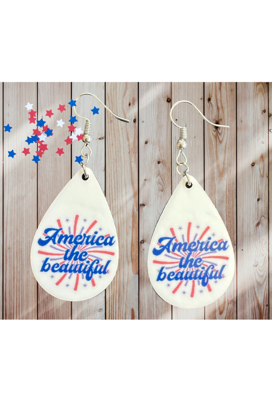 America teardrop earrings