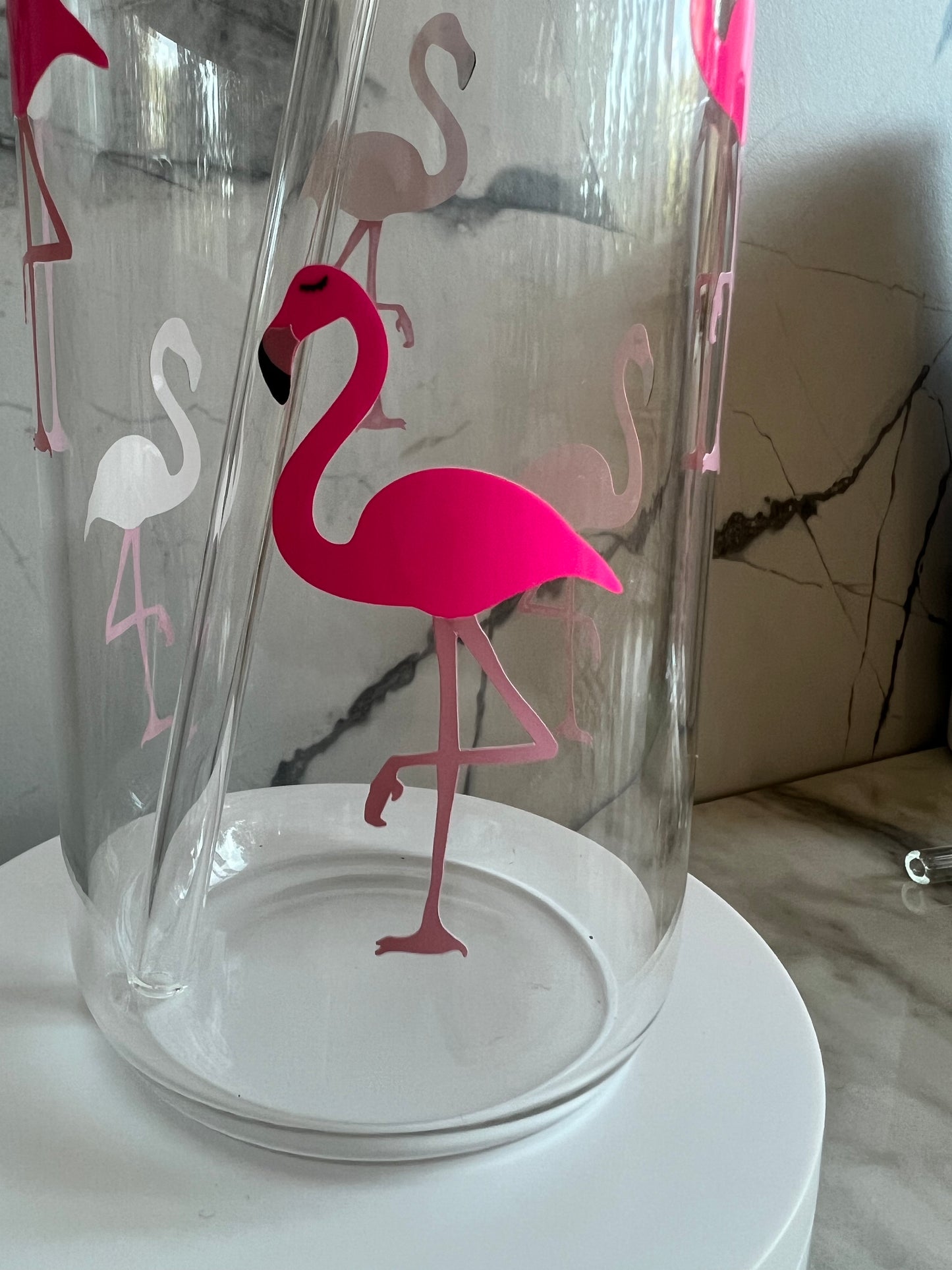 Flamingo glass