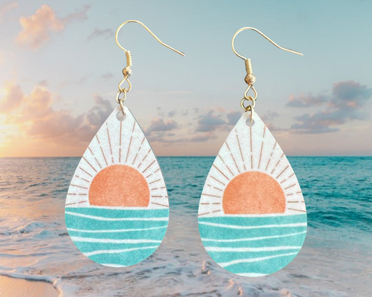 Sunset teardrop earrings