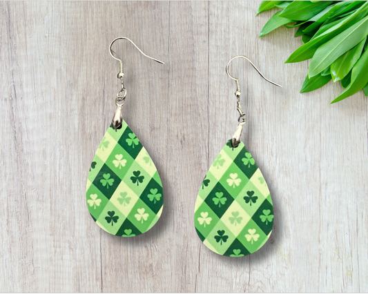 Multi clover teardrop earrings