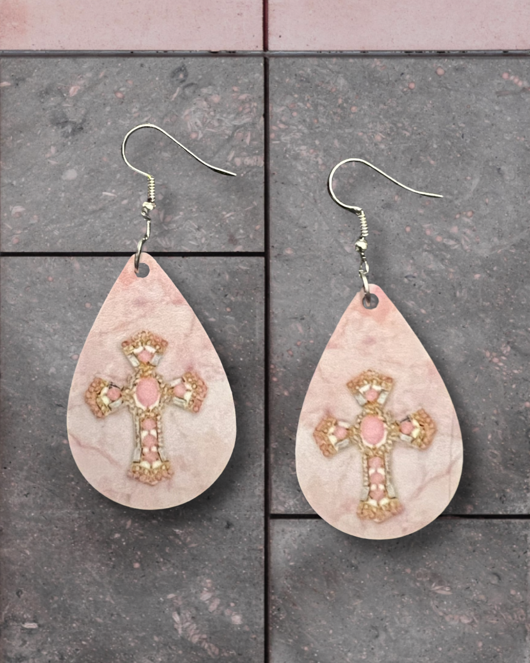 Pretty in pink teardrop earrings