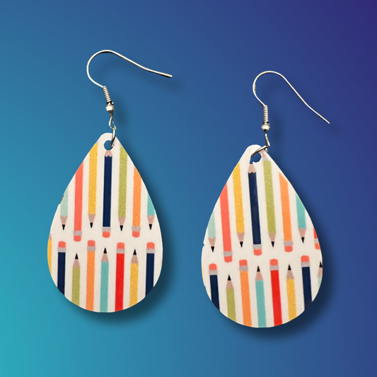 Teacher appreciation teardrop earrings